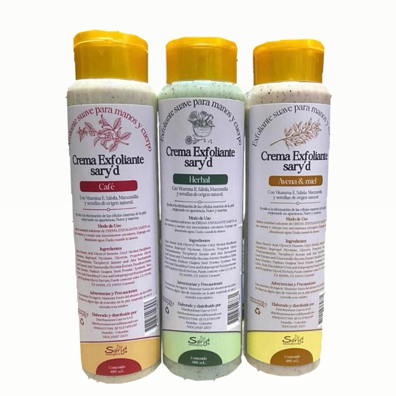 Crema exfoliante saryd X480ml sy36577-sy54863-sy36576