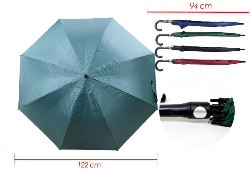 Sombrilla larga baston semi automatica filtro
