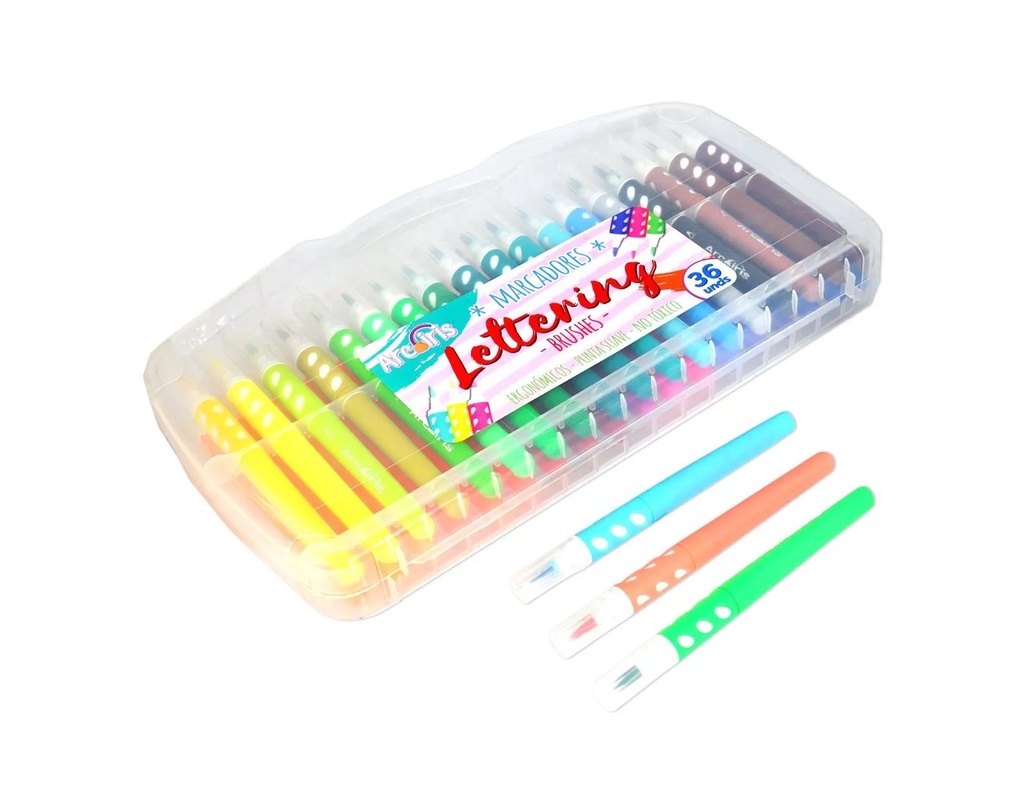 Marcador arcoiris punta pincel x36 eterna