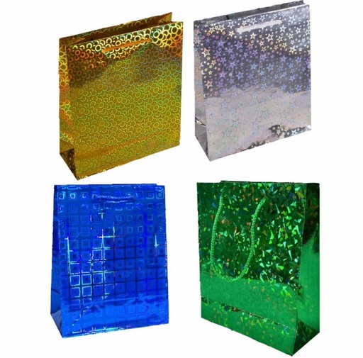 [21133-3] Bolsa regalo tornasol semi mediana 23x27 PQT X12 