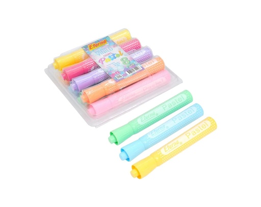[ET574] Marcador vinilo pastel x8 eterna